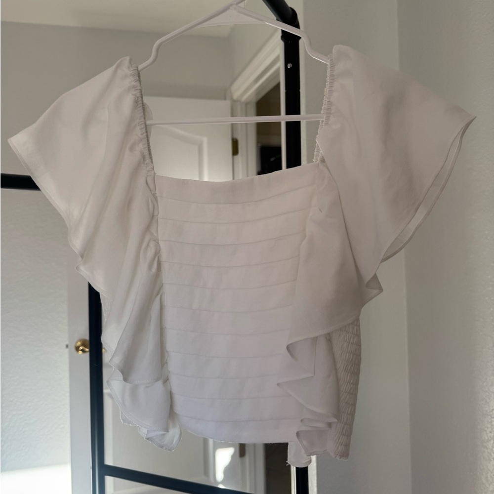 Pookie and Sebastian preppy white shirt size small lightly worn excellent cond.